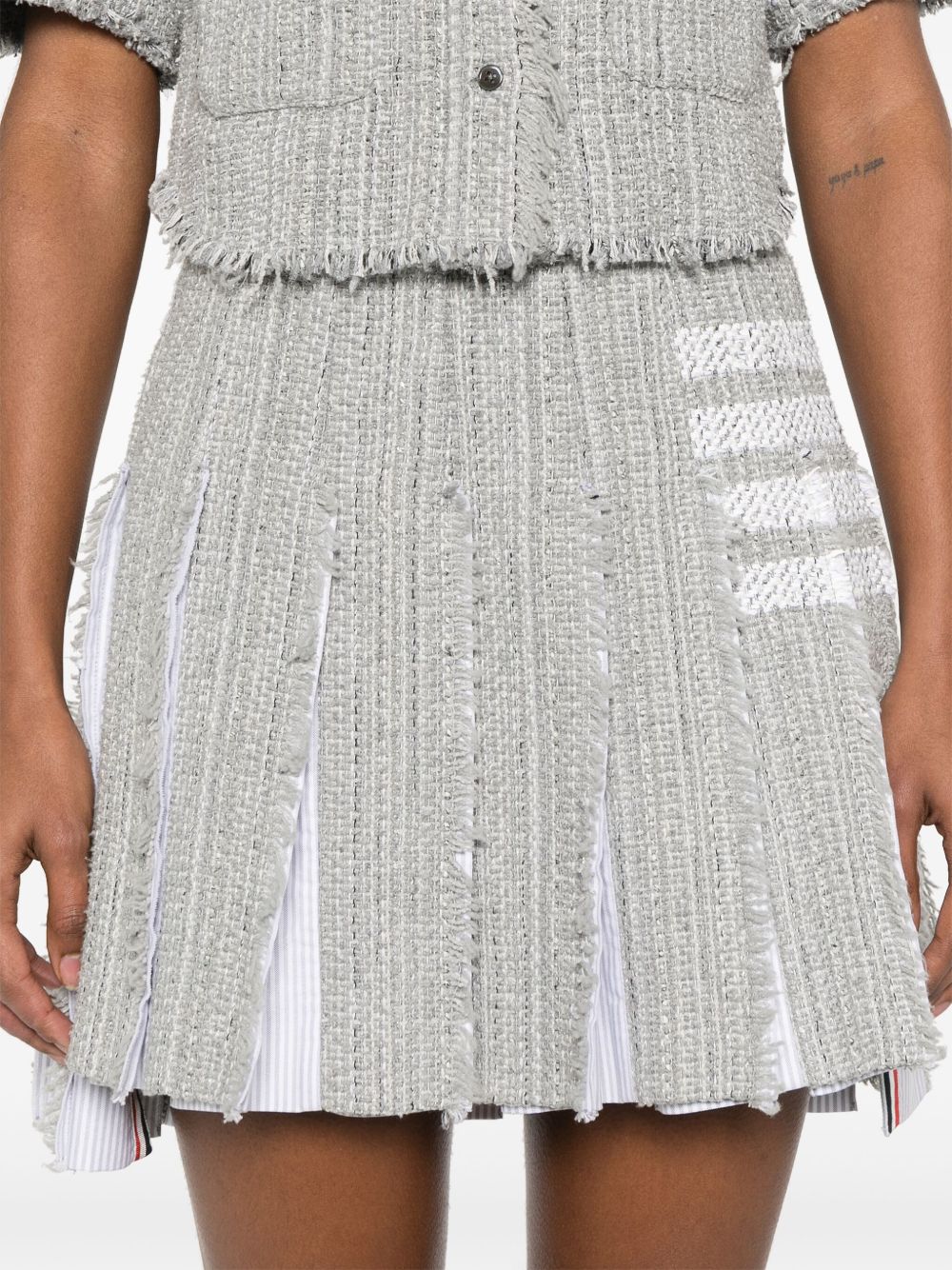 Thom Browne 4-Bar stripe 4bar cotton blend skirt
