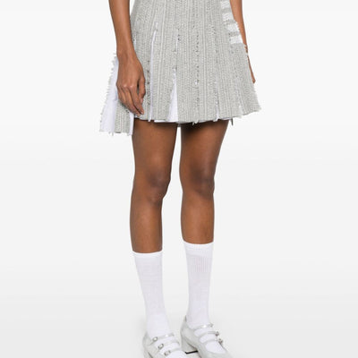 Thom Browne 4-Bar stripe 4bar cotton blend skirt