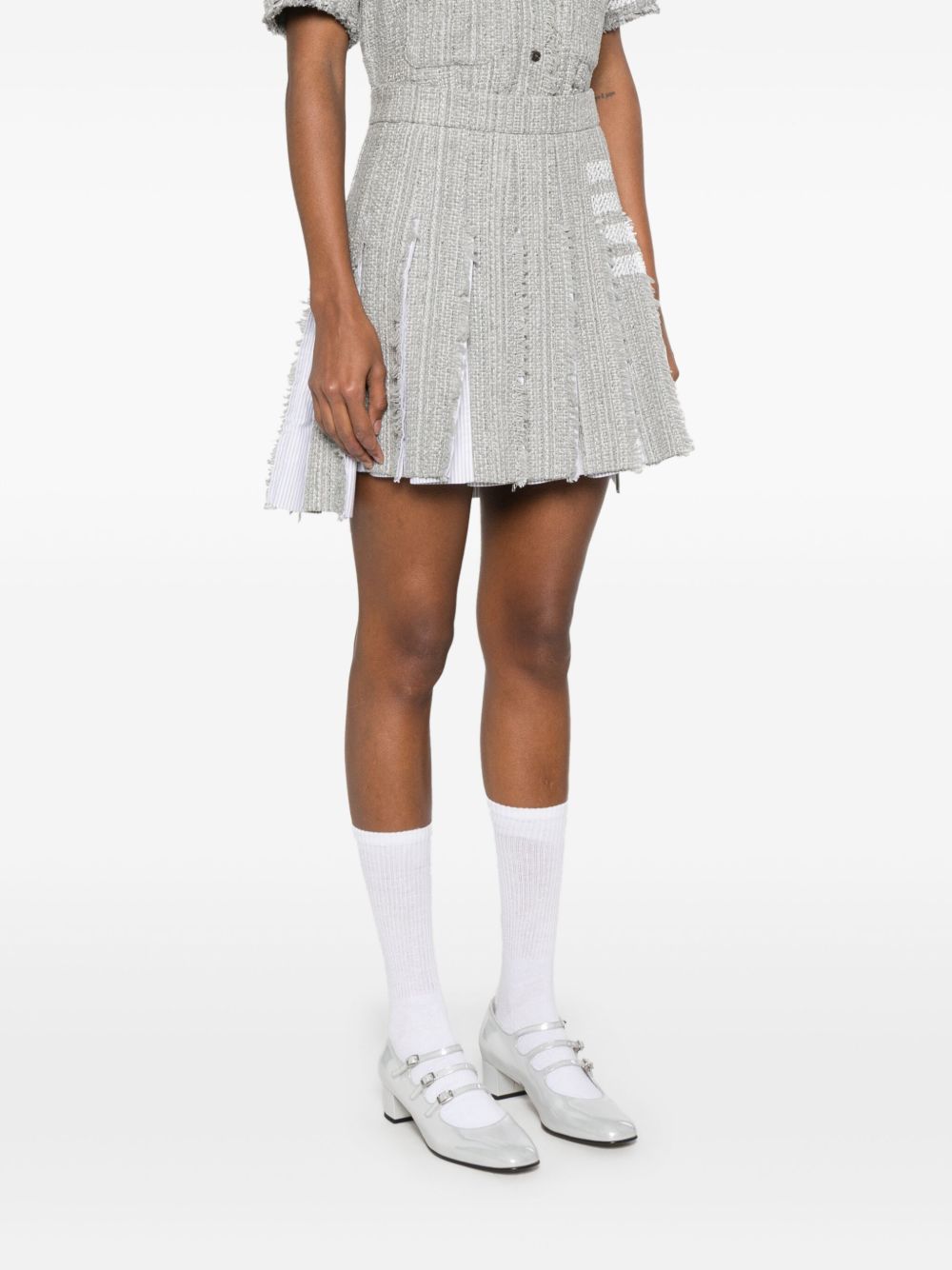 Thom Browne 4-Bar stripe 4bar cotton blend skirt