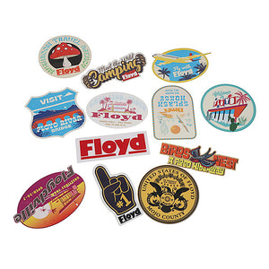FLOYD 032C retro travel-themed stickers set