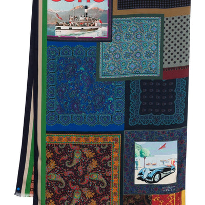 032C Pierre Louis Mascia Lago di Como silk printed scarf