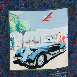 032C Pierre Louis Mascia Lago di Como silk printed scarf