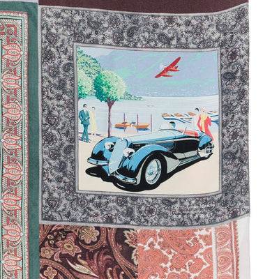032C Pierre Louis Mascia Lago di Como silk printed scarf