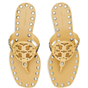 Tory Burch Studded Miller Patent flat sandals