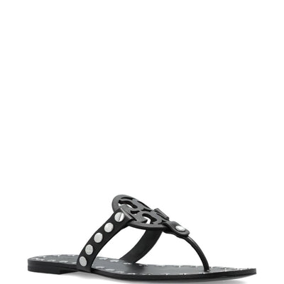 Tory Burch Studded Miller Patent flat sandals