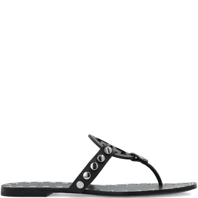 Tory Burch Studded Miller Patent flat sandals