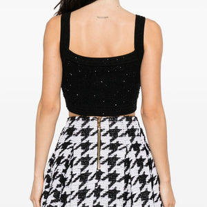 Balmain Black Sleeveless Tops
