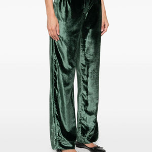 F.R.S . Velvet high-waisted trousers