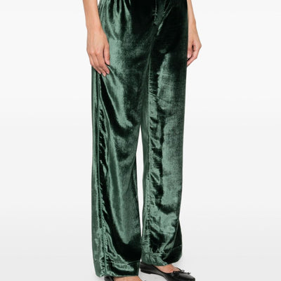 F.R.S . Velvet high-waisted trousers