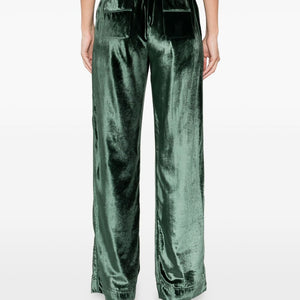 F.R.S . Velvet high-waisted trousers
