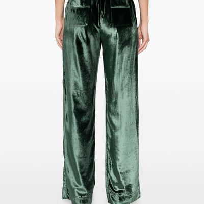 F.R.S . Velvet high-waisted trousers