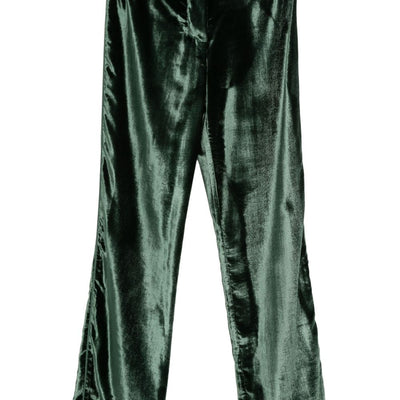 F.R.S . Velvet high-waisted trousers