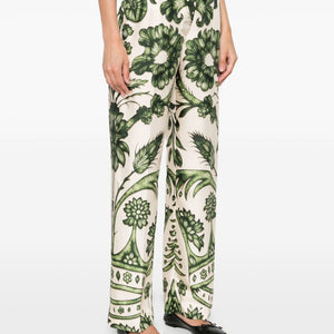F.R.S . Printed silk trousers