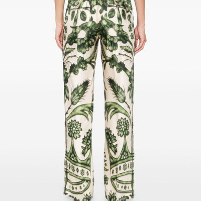 F.R.S . Printed silk trousers