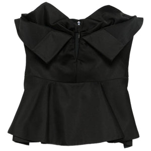 Alexander McQueen Bow-detailed peplum top