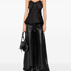 Alexander McQueen Bow-detailed peplum top