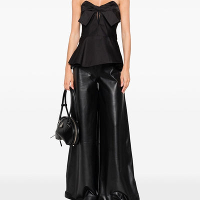 Alexander McQueen Bow-detailed peplum top