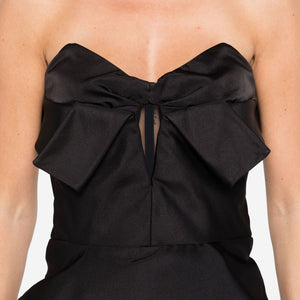 Alexander McQueen Bow-detailed peplum top