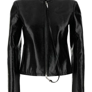 Courreges Pre Vinyl biker jacket