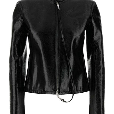 Courreges Pre Vinyl biker jacket