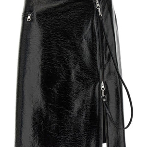 Courreges Pre Vynil midi skirt