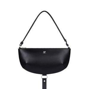 Courreges Pre half-moon leather shoulder bag