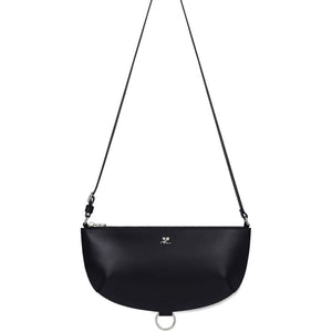 Courreges Pre half-moon leather shoulder bag
