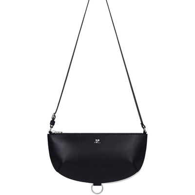 Courreges Pre half-moon leather shoulder bag