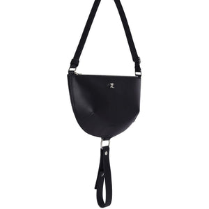 Courreges Pre half-moon leather shoulder bag