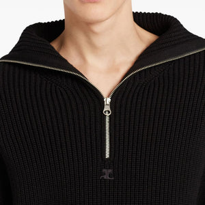 Courreges Pre Zipped wool sweater