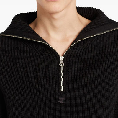 Courreges Pre Zipped wool sweater
