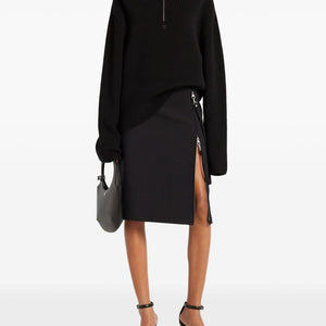Courreges Pre Zipped wool sweater