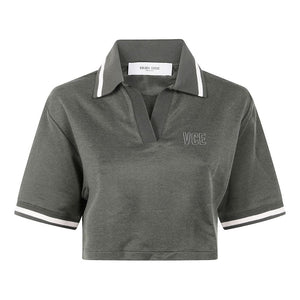 Golden Goose Cotton cropped polo shirt