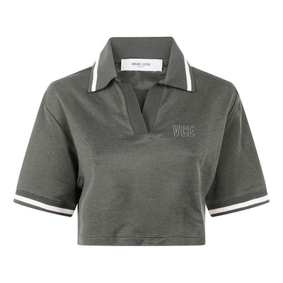 Golden Goose Cotton cropped polo shirt