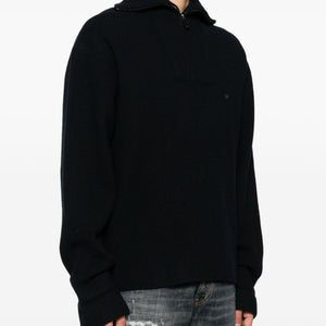 Emporio Armani Half-zip wool sweater