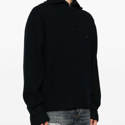 Emporio Armani Half-zip wool sweater