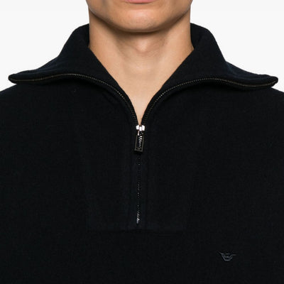 Emporio Armani Half-zip wool sweater