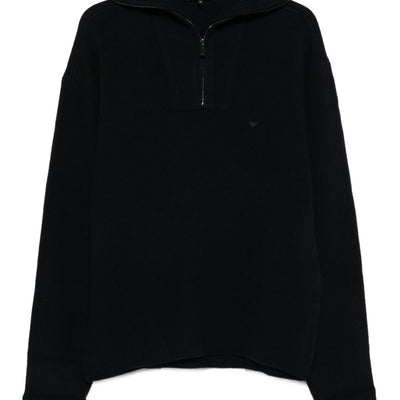 Emporio Armani Half-zip wool sweater