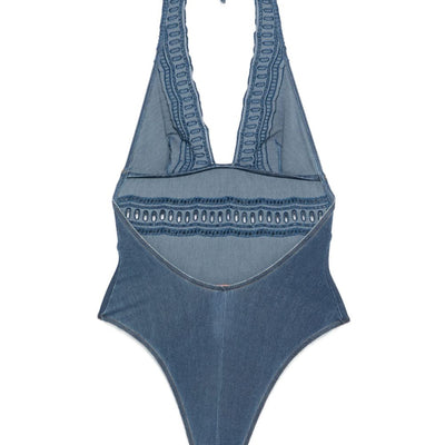 Ermanno Scervino Crochet-lace halter swimsuit