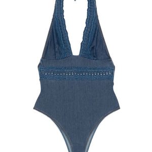 Ermanno Scervino Crochet-lace halter swimsuit