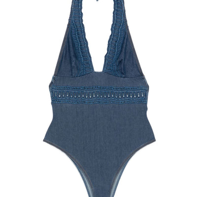 Ermanno Scervino Crochet-lace halter swimsuit