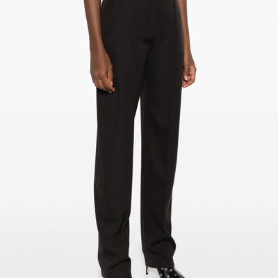 Alexander McQueen Pressed-crease tailored trousers