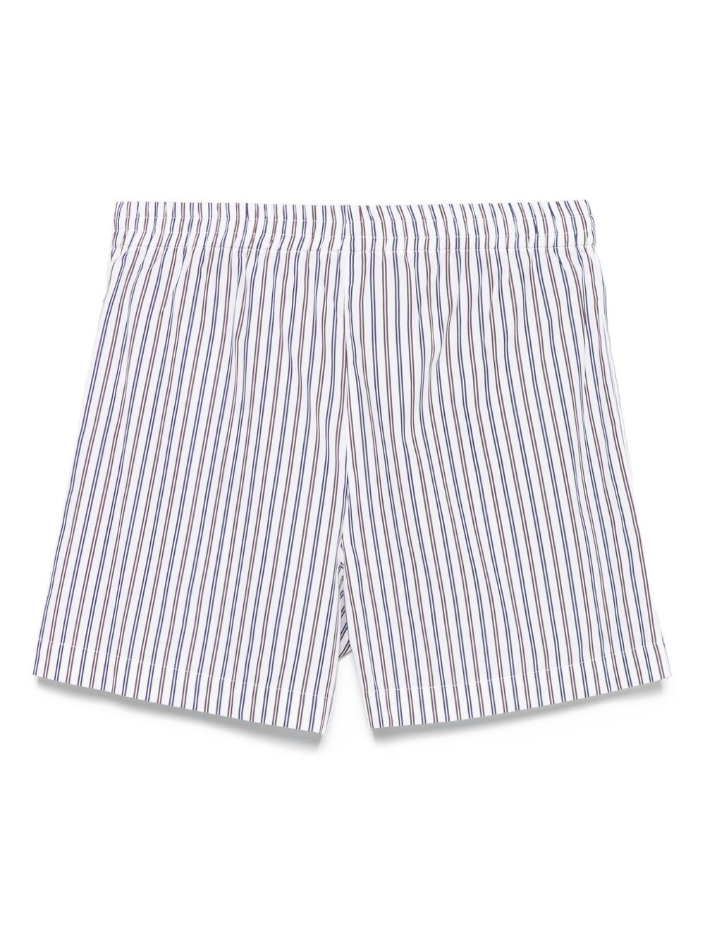 The Attico Striped cotton shorts