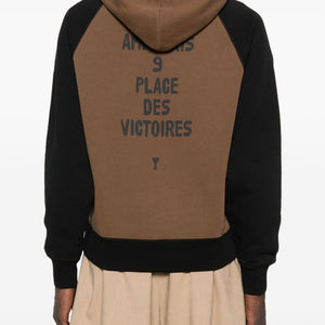 Ami Paris Cotton colorblock hoodie