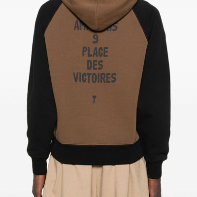 Ami Paris Cotton colorblock hoodie