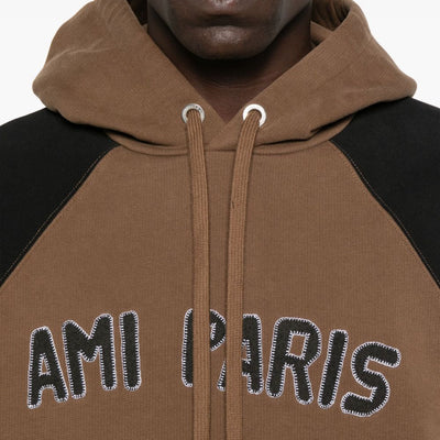 Ami Paris Cotton colorblock hoodie
