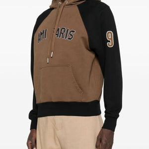 Ami Paris Cotton colorblock hoodie