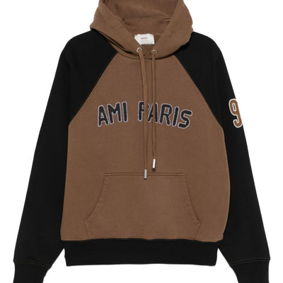 Ami Paris Cotton colorblock hoodie