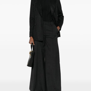 THE LATEST Thelatest Alma wool blend wide-leg trousers