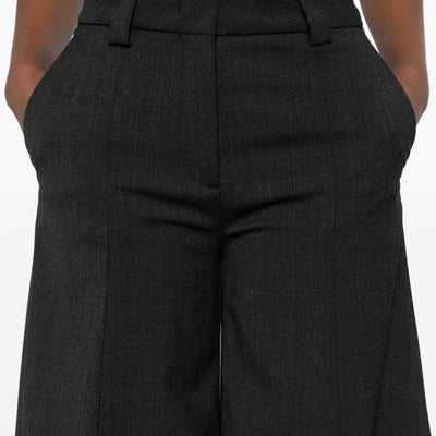 THE LATEST Thelatest Alma wool blend wide-leg trousers